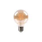 LED lemputė E27 Filamentinė 3 lygių šviesos intensyvumo valdymas G80 2700K 6W Gintaro