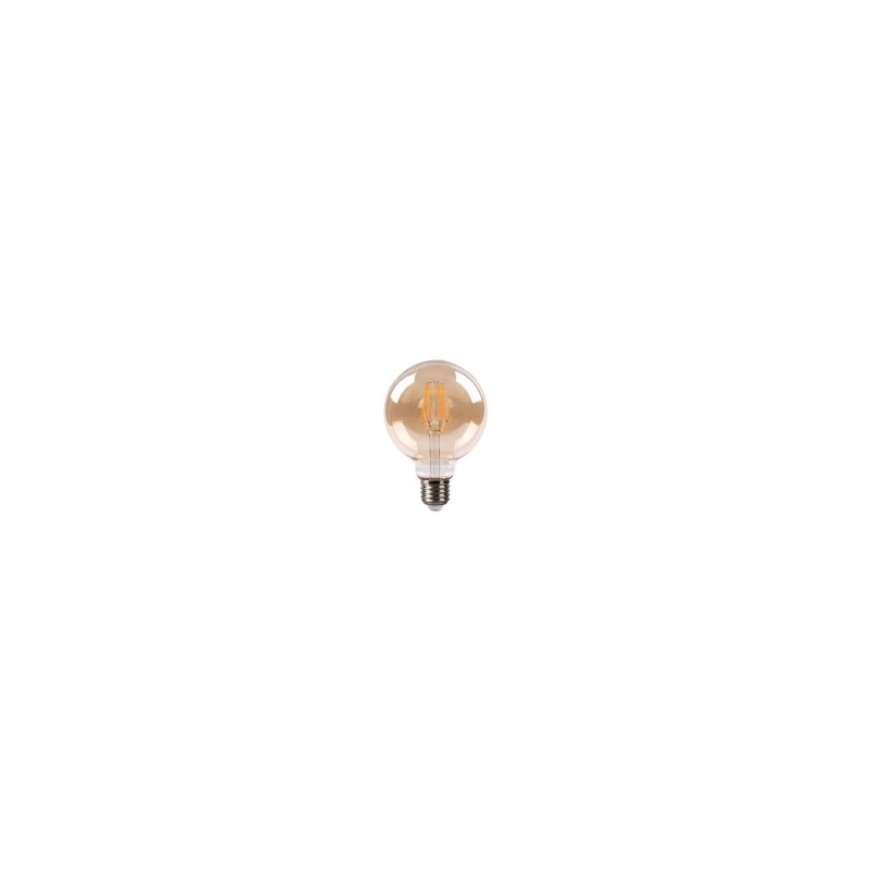 LED lemputė E27 Filamentinė 3 lygių šviesos intensyvumo valdymas G95 2700K 6W Gintaro