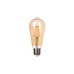LED lemputė E27 Filamentinė 3 lygių šviesos intensyvumo valdymas ST64 2700K 6W Gintaro