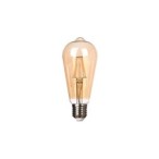 LED lemputė E27 Filamentinė 3 lygių šviesos intensyvumo valdymas ST64 2700K 6W Gintaro