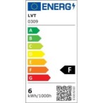LED lemputė E27 Filamentinė 3 lygių šviesos intensyvumo valdymas ST64 2700K 6W Gintaro