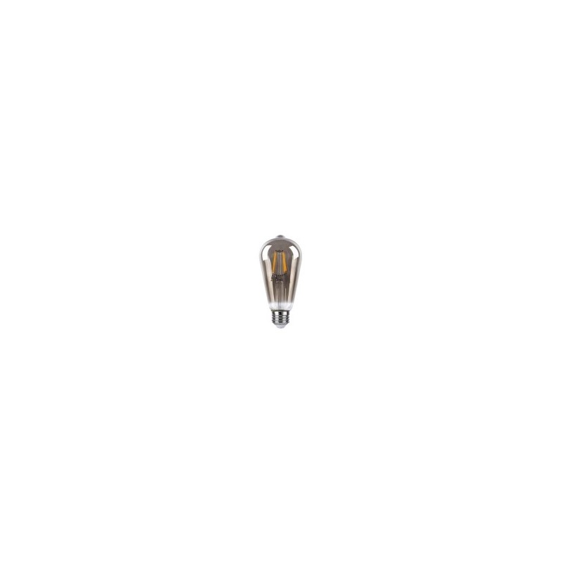 LED lemputė E27 Filamentinė 3 lygių šviesos intensyvumo valdymas ST64 2700K 6W Dūminė