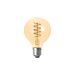 Pritemdoma LED lemputė E27 Filamentinė G80 2200K 4W Gintaro