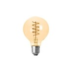 Pritemdoma LED lemputė E27 Filamentinė G80 2200K 4W Gintaro