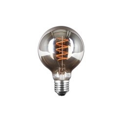Pritemdoma LED lemputė E27 Filamentinė G80 2200K 4W Tamsintas gaubtas