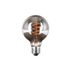 Pritemdoma LED lemputė E27 Filamentinė G80 2200K 4W Tamsintas gaubtas