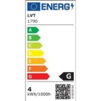 Pritemdoma LED lemputė E27 Filamentinė G80 2200K 4W Tamsintas gaubtas
