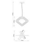 Pakabinamas šviestuvas LED Mesto 36W 47x35cm 4000K JUODA