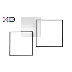 Lubinis šviestuvas (XD-LA102) LED 57W 79x58cm JUODA CCT Nuotolinio valdymo pultelis