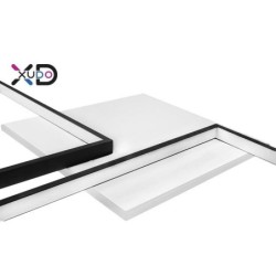Lubinis šviestuvas (XD-LA102) LED 57W 79x58cm JUODA CCT Nuotolinio valdymo pultelis