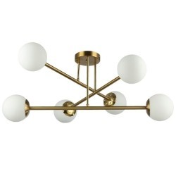 Lubinis šviestuvas LED E27 Bali 77cm x6 Aukso