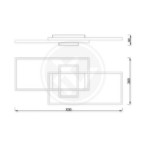 Lubinis šviestuvas LED Galaxis Vela 90W 83x36x8 cm JUODA