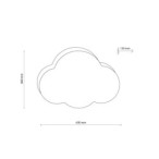 Lubinis šviestuvas CLOUD 2xE27 BALTA