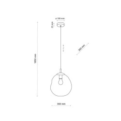 Pakabinamas šviestuvas SOL 1xE27 JUODA, AUKSO