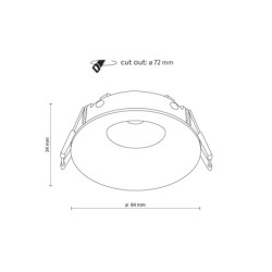 Įmontuojamas šviestuvas EYE 1xGU10 BALTA IP44