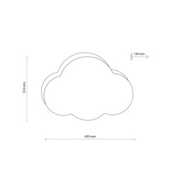 Lubinis šviestuvas CLOUD 2xE27 BALTA