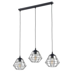 Pakabinamas šviestuvas DIAMOND 3xE27 JUODA