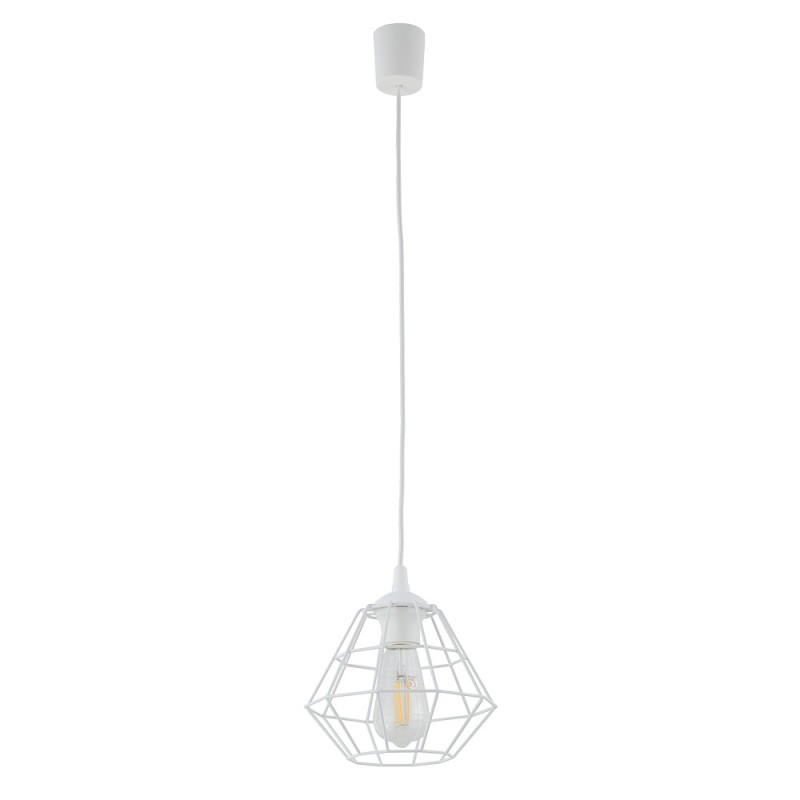 Pakabinamas šviestuvas DIAMOND 1xE27 BALTA