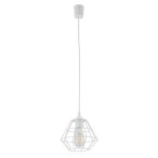 Pakabinamas šviestuvas DIAMOND 1xE27 BALTA