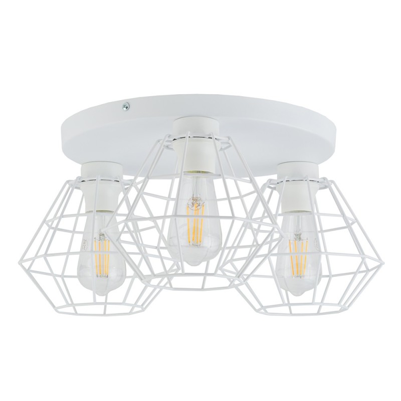 Lubinis šviestuvas DIAMOND 3xE27 BALTA