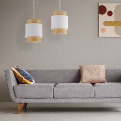 Pakabinamas šviestuvas BOHO 1xE27 BALTA