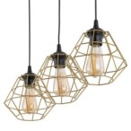 Pakabinamas šviestuvas DIAMOND 3xE27 JUODA