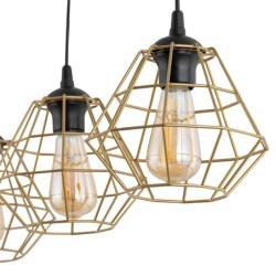 Pakabinamas šviestuvas DIAMOND 3xE27 JUODA