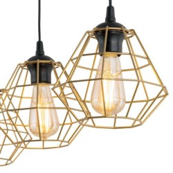 Pakabinamas šviestuvas DIAMOND 3xE27 JUODA