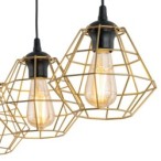 Pakabinamas šviestuvas DIAMOND 3xE27 JUODA