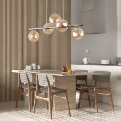 Pakabinamas šviestuvas ESTERA 5xG9 AUKSO