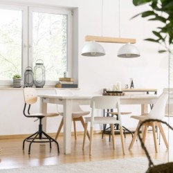Pakabinamas šviestuvas OSLO 2xE27 BALTA, PUŠIES