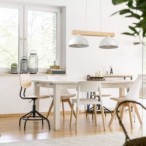 Pakabinamas šviestuvas OSLO 2xE27 BALTA, PUŠIES