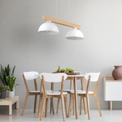 Pakabinamas šviestuvas OSLO 2xE27 BALTA, PUŠIES