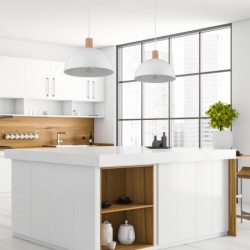 Pakabinamas šviestuvas OSLO 1xE27 BALTA, PUŠIES