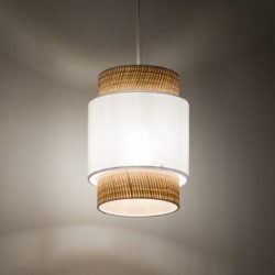 Pakabinamas šviestuvas BOHO 1xE27 BALTA