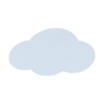 Sieninis šviestuvas CLOUD 2xG9 MĖLYNA, BALTA