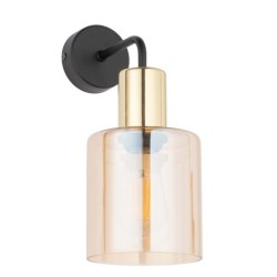 Sieninis šviestuvas SIERRA 1xE27 JUODA, AUKSO