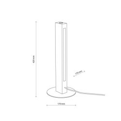 Stalinis šviestuvas TEO 1xLED 6W 3000K (Šilta balta) RIEŠUTO, JUODA