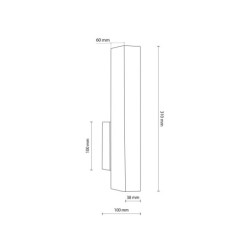 Sieninis šviestuvas TEO 1xLED 3W 3000K (Šilta balta) RIEŠUTO, JUODA