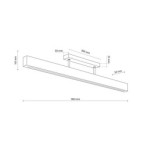 Lubinis šviestuvas TEO 1xLED 22W 3000K (Šilta balta) RIEŠUTO