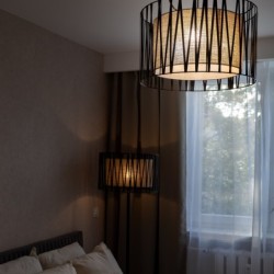 Pakabinamas šviestuvas HARMONY 1xE27 JUODA