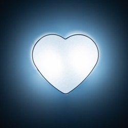 Sieninis šviestuvas HEART 2xE27 BALTA