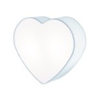 Sieninis šviestuvas HEART 2xE27 BALTA