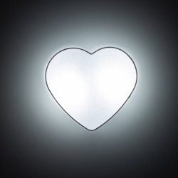 Sieninis šviestuvas HEART 2xE27 BALTA