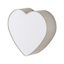 Sieninis šviestuvas HEART 2xE27 BALTA