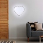 Sieninis šviestuvas HEART 2xE27 BALTA