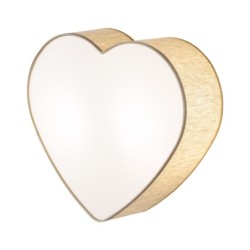 Sieninis šviestuvas HEART 2xE27 BALTA