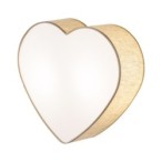Sieninis šviestuvas HEART 2xE27 BALTA