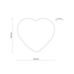 Sieninis šviestuvas HEART 2xE27 BALTA