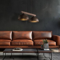 Pakabinamas šviestuvas OSLO 2xE27 RIEŠUTO, RUDA
